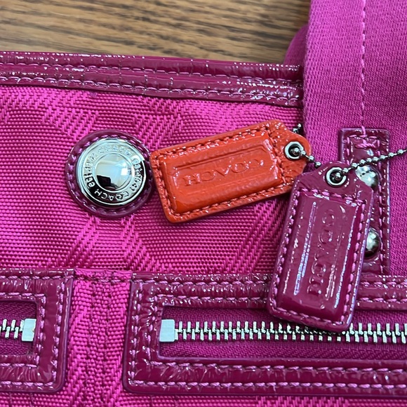 Coach Pink & Orange Diaper / Tote Bag - Picture 4 of 7